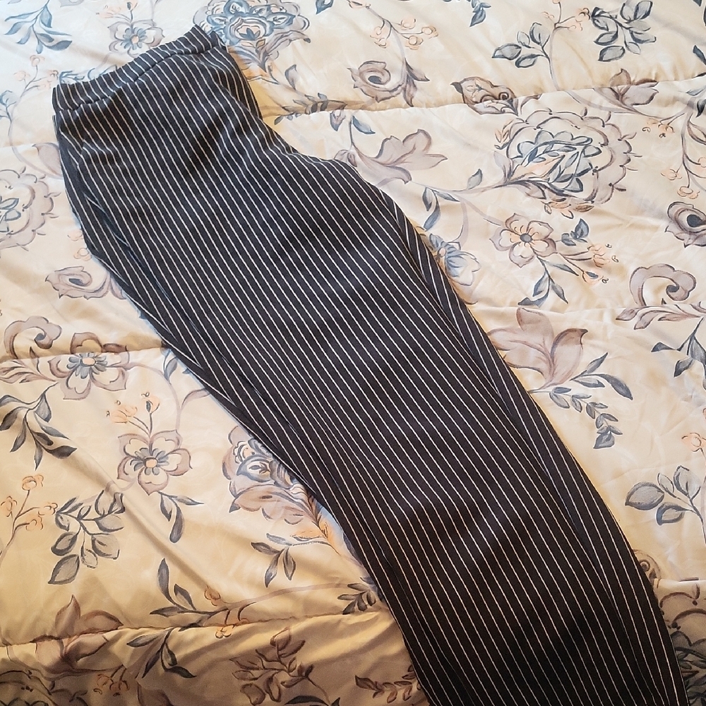 Ardene Black and White Pinstripe Pants